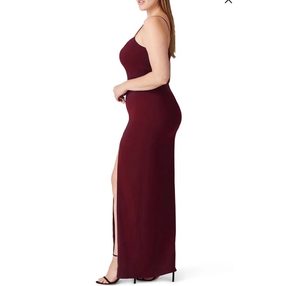 Jay Godfrey Harrah Gown Spaghetti Strap Slit Dress - Picture 2 of 16